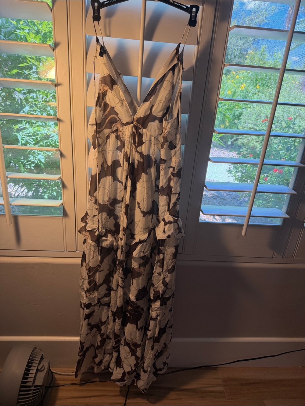 Rails Brown and Cream Floral Tiered Maxi Dress - Picture 3 of 5